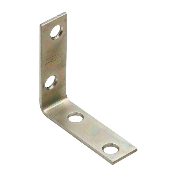 National Hardware National Hardware 2 in. H X 5/8 in. W X 0.08 in. D Zinc-Plated Steel Inside Corner Brace N113-308 - main